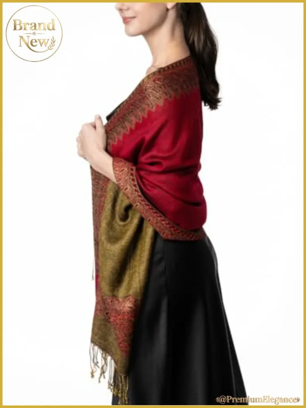 Viscose Acrylic Pashmina Shawl Wrap Women Paisley Evening Scarf